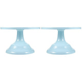 Metal Dessert Stand, Sky-Blue, Durable and Stylish for Home 2Pcs V1369-AZ3-W-20863