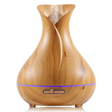 Wood Grain 500ml Wood-Grain Essential Oil Aroma Diffuser with Lattice Design and Humidifier V888-ELOSUNG28450