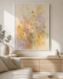 Wildflower Veil Floating Frame Canvas Wall Art - Portrait - 40W x 50H cm - White V767-PP-WV-4050-FW
