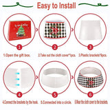 Christmas Tree Collar, 48 Inch Christmas Tree Ring, Foldable Christmas Tree Skirt V1263-JX-1609