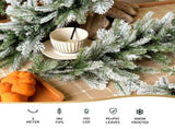 Jingle Jollys 3M Christmas Garland Pre-lit LED Lights Snow Frosted Tips Decor XM-TR-GAR-SNOW-3M-LED
