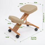 Ergonomic Adjustable Kneeling Chair BEIGE V274-MT-GM068-BE