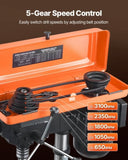 VEVOR 254 mm Benchtop Drill Press Tabletop Drilling Machine 510-2430 RPM V952-TSZC62A5D1004G1ZDV3