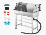 86.4 cm Stainless Steel Dog Washing Station, Pet Grooming Tub with Hot & Cold Faucet, Showerhead, V952-BXGCWYG34CJY8SX20V0