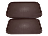 2Pcs Fast Food Tray Stackable Rectangular Light Weight Anti Slip PP Food Service Tray for V1294-YM0523-3118220048513