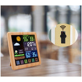 Wireless Weather Clock, Multifunctional Color Screen Clock, Home Touchscreen Thermometer and V1237-ZY-715-154