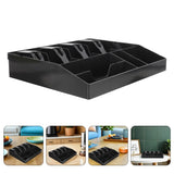 2Pcs Multi-Grid Black Cash Drawer Insert Tray for Supermarket Registers with Compartments for Bills V1366-AZ2-W-17637