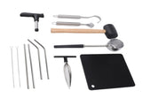 Coconut Opener Tool Set Stainless Steel Coconut Shell Puncher Cutter Rubber Hammer Kit with Straw V1294-YM0901-3118240105111