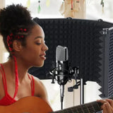 5-Panel Microphone Isolation Shield Studio Mic Sound Absorbing Foam V1263-JX-6980