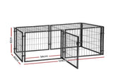 i.Pet Large Dog Crate Cage Playpen 129cm Puppy Pen Pet Enclosure Black PET-DOG-CAGE-120