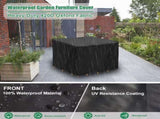 Square Garden Table Cover, Waterproof Garden Cover, Anti-Uv, Oxford Fabric Outdoor Garden V1188-MS-227-0159