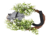 Creative Front Door Wreath with Bow 26 Letter Garden Outdoor Decorative Wreath V1294-YM0512-230329HR68-10