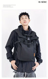 Roll-Top Backpack Travel Backpack Water-Resistant Backpack Unisex Backpack - White - Size M V1347-127-40736-WHT-M