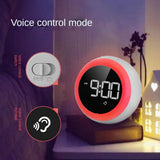 Kids AlarmDual Alarm Setting,Adjustable Brightness Night Light,Voice-Activated, Wake-Up Alarm V1369-AZ3-W-11603