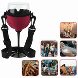 12PCS Portable Wine Glass Holder Strap Wine Sling Yoke Glass Holder Support Neck Strap for Birthday V1366-AZ2-W-15695