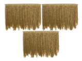 3-Piece Synthetic Thatch Roof Roll Set, Artificial Straw Roofing Material for Outdoor Decor and V1369-AZ3-W-21479