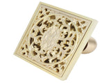 10x10cm Floor Drain Gold Copper Deodorant Floor Drain Strainer for Kitchen Bathroom HotelDeep Water V1294-YM0901-3112210046612