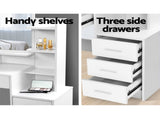 Artiss Dressing Table Stool Set 4 Drawers White FURNI-L-DRESS03-WH-AB