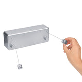 Dual Lines Retractable Clothesline Clothes Drying Line for Indoor Hotel Home Balcony BathroomSilver V1294-YM0901-3117200027811