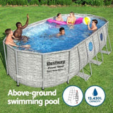 Bestway Swimming Pool 549x274x122cm Steel Frame Above Ground Pools Filter Pump Ladder 13430L BW-POOL-549-56717