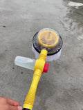Yellow Black automatic rotating car wash brush, integrated flushing car brush, high-quality car V1347-799-BLA-65086