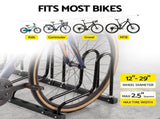 Weisshorn 6 Bike Floor Stand Rack Fits 20"-29" MTB Tires for Garage Storage BIKE-6-U-BK