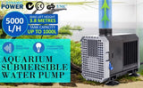 Aquarium Submersible Pond Water Pump 5000L/H 80W 3.8m V274-AQ-SP5000