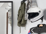 Wall Mounted Helmet Rack with Hook for Motorcycle and Bicycle, Black V1237-MS-912-081