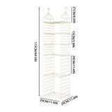 5 Tier Closet Hanging Organizer, Metal Closet Organizers, Wire Storage Shelf for Clothes Sweaters V1192-AZ-W-28025