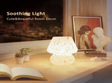Mushroom Lamp Small Bedside Table Lamp-Nightstand Nightlight Dimmable Stepless,Style Aesthetic Cute V1369-AZ3-W-26314