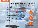 Lab Stand Support, Laboratory Retort Support Stand Set, Steel Lab Stand 23.6" Rod and 8.3" x 5.3" V952-SYZJJP1JT60C60P2LV0