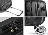 Wanderlite 24 Inch Luggage with TSA Lock Spinner Travel Suitcase Carry On Hard Shell Luggage Case LUG-ABS-CLA-24-BK