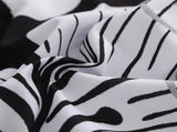 Black Purple Hibiscus Bloom Comforter Quilted Doona Set V745-MMPAB010880AJ3