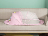 Baby Fly Net Tent Portable Bottomless Breathable Folding Net Bed Tent for Kids Sleeping Pink V1294-YM0703-3117230079711