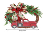 Red Truck Christmas Wreath Fall Wreath for Front Door Decorations for Farmhouse Autumns Harvest V1294-YM0714-10309808