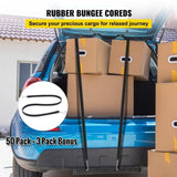 VEVOR Rubber Bungee Cords, 53 Pack 78.74cm Long, Weatherproof EPDM Rubber Tie Down Straps with V952-PBTCFSDGB3150CSPAV0