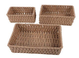 3PCS Wicker Storage Baskets for Shelves Organizing Decorative Woven Storage Baskets Set Desk V1294-YM0901-3117240333411