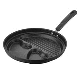 Nonstick Egg Frying Pan, 2-Egg Cavity & Griddle Design, Cup Griddle with Heat-Resistant Handle, V1366-AZ2-W-20824