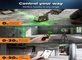 CIGMAN Gesture Control Laser Level with Side Screen Display, 3360&deg Green CMS05 V413-CM-S05