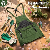 2Pack Gardening Apron, Garden Apron with Quick Release Pockets,Water Resistant Oxford with V1107-119-33140-RED-2PACK
