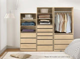 Artiss Wardrobe Clothes Closet Storage Organizer Pine FURNI-L-WR01-3D-WD-AB