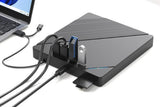 7 in 1 External CD DVD Drive USB 3.0 Burner Writer with Card Reader for Laptop V1263-JX-6360