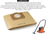 10-pack vacuum cleaner bags for Karcher 6.959-130.0 filter bags A 2201/2204/2504 V1237-ZY-203-0327