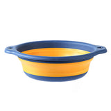 Foldable Dishpan for Washing Dishes Plastic Round Hanging Folding Basin Bucket Sink Dish Tub with V1294-YM0901-3112240042213