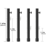 Table Leg Extenders for Folding Tables, Folding Table Legs Extensions for Straight and Bent Legs, V1192-AZ-W-1032