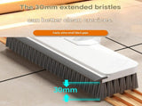 White Long Handle Floor Scrubber Brush - Stainless Steel and PP with Silicone Squeegee, 125cm V888-ELOSUNG53581