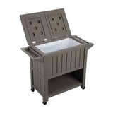Garden Bar Serving Cart with Cooler V264-OTF-539PP-LGR-NA-1