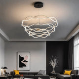 BAMDECOR A212/3 Modern Wavy Art Aluminum Light Fixture for Living Room Bedroom Indoor Decor V255-BAM-A212/3-GOLD