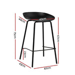 Artiss 4x Bar Stools Kitchen Counter Stools Metal BA-BB-BAR-8319-BKX4