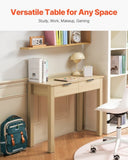 VEVOR Small Desk with Drawer Kids Desk for Bedroom Simple Study Table Light Wood V952-ETBMSZZFXXCWEQAXB001V0